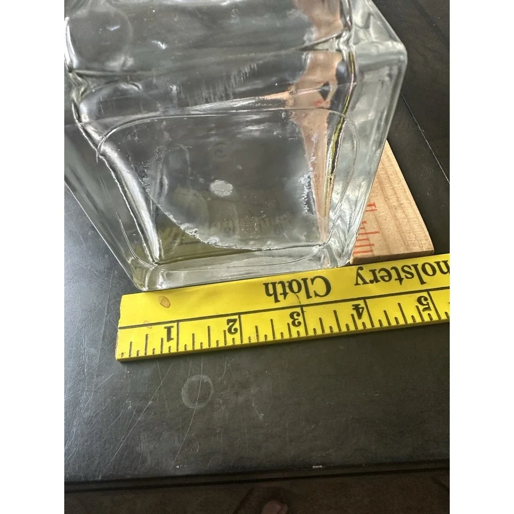 Harley Davidson Glass Decanter with Stopper  Shield Logo Vintage No Box Bar